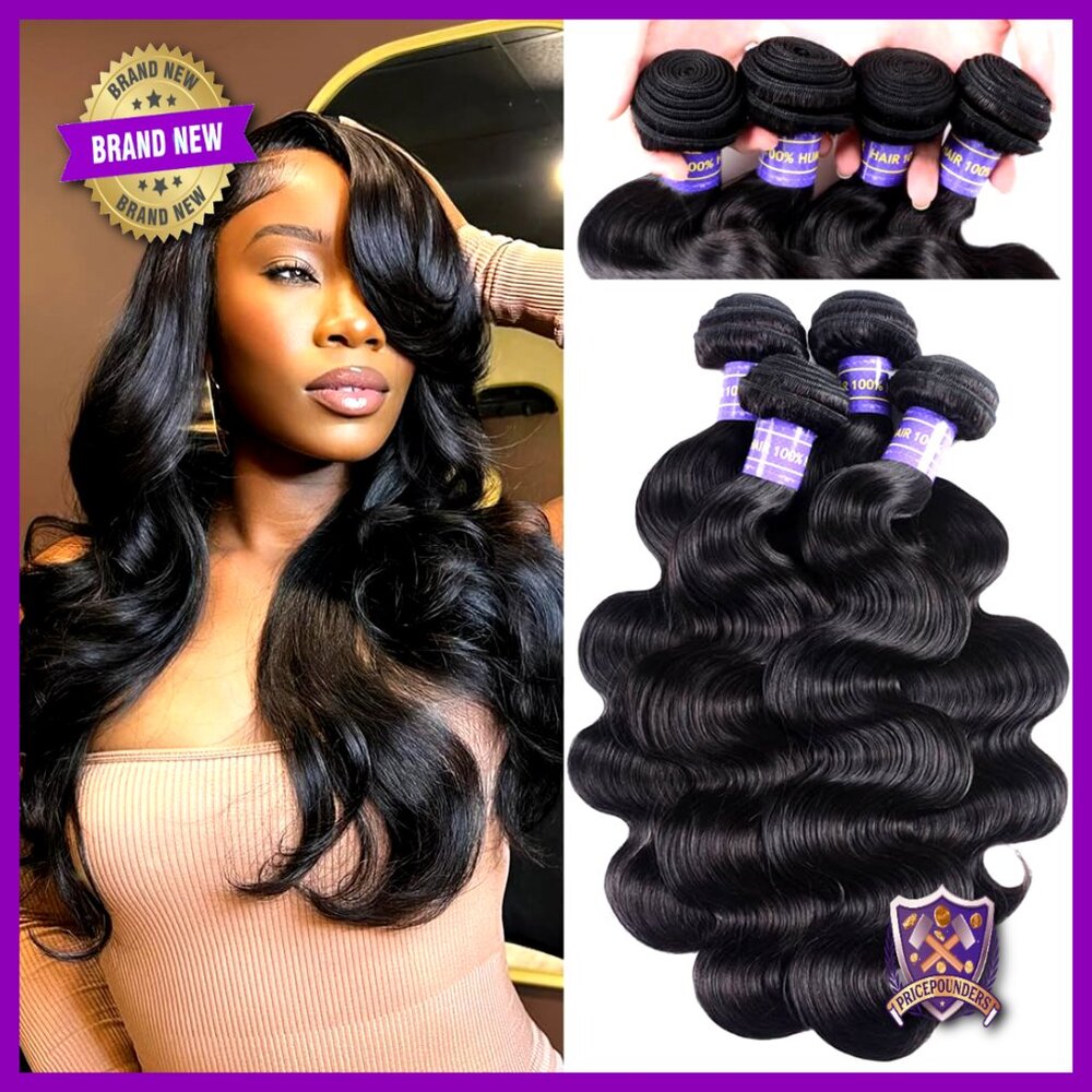 12A Human Hair Extensions 14-20 Inch Body Wave Bundles 400g Brazilian Virgin